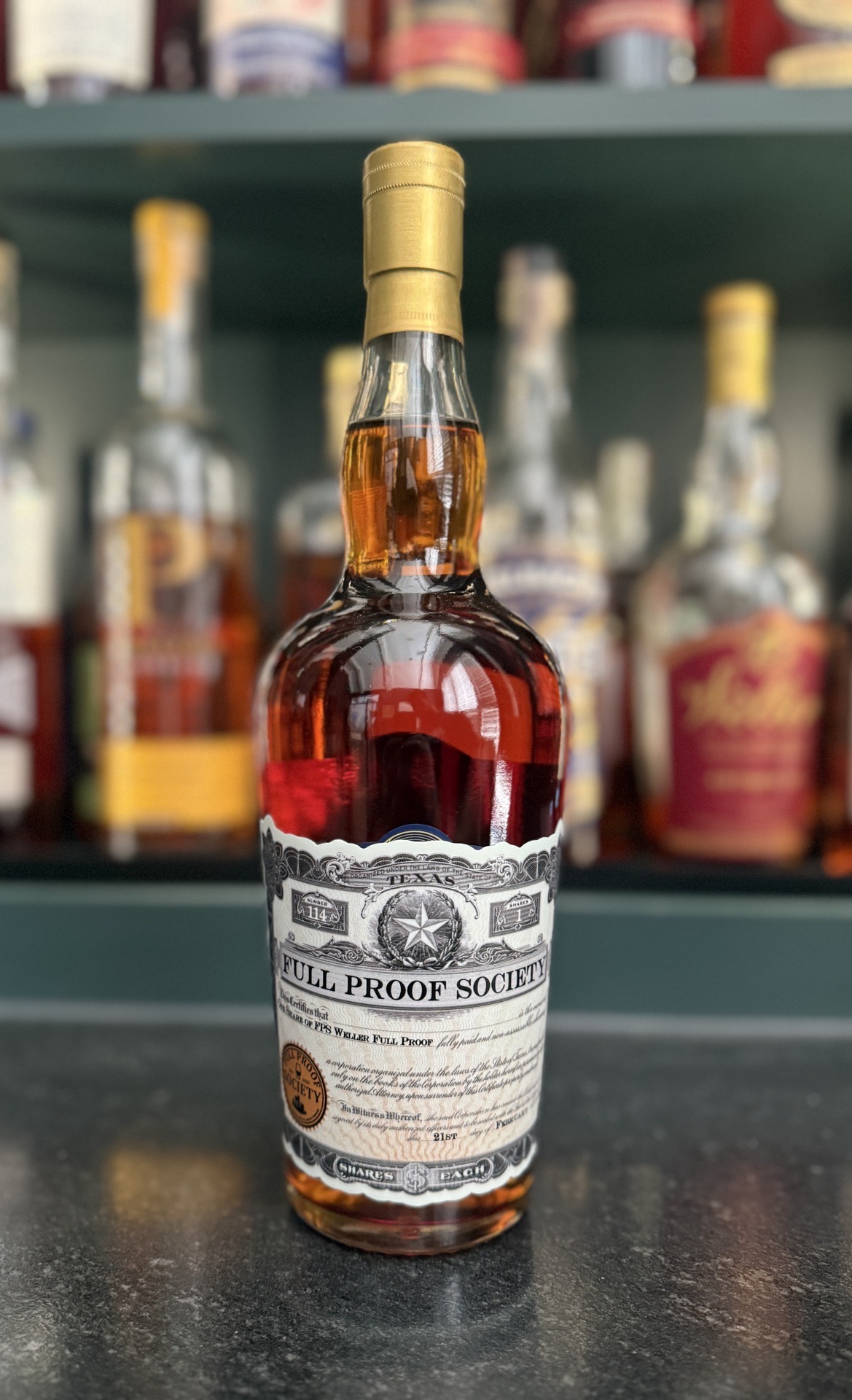 Full Proof Society Weller Full Proof bottle